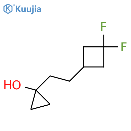 1-2-(3,3-difluorocyclobutyl)ethylcyclopropan-1-ol structure