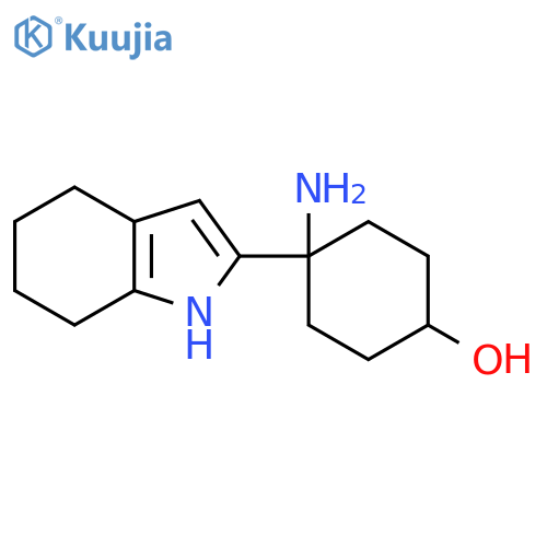 4-amino-4-(4,5,6,7-tetrahydro-1H-indol-2-yl)cyclohexan-1-ol structure