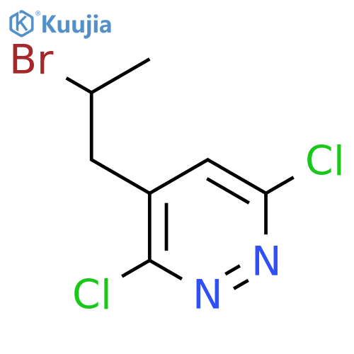 4-(2-bromopropyl)-3,6-dichloropyridazine structure