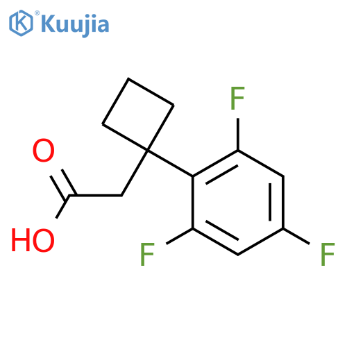 2-1-(2,4,6-trifluorophenyl)cyclobutylacetic acid structure
