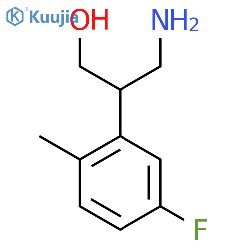 3-amino-2-(5-fluoro-2-methylphenyl)propan-1-ol structure
