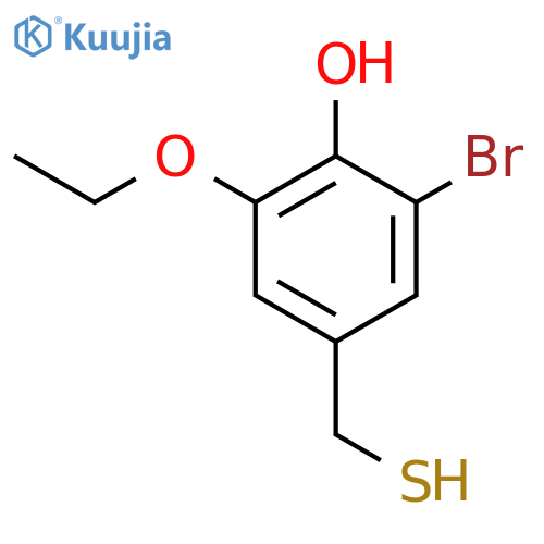 2-bromo-6-ethoxy-4-(sulfanylmethyl)phenol structure