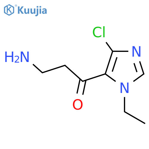 3-amino-1-(4-chloro-1-ethyl-1H-imidazol-5-yl)propan-1-one structure