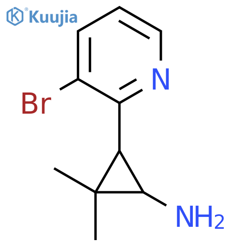 3-(3-bromopyridin-2-yl)-2,2-dimethylcyclopropan-1-amine structure