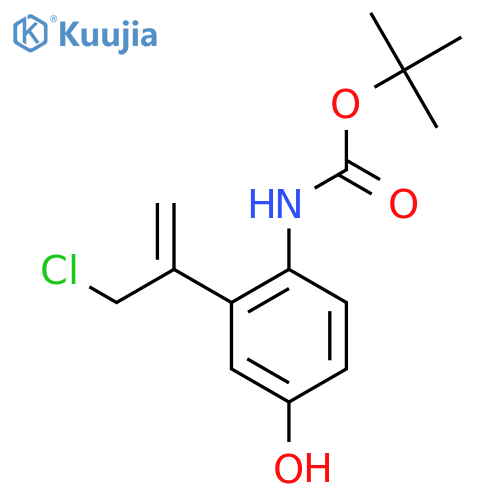 tert-butyl N-2-(3-chloroprop-1-en-2-yl)-4-hydroxyphenylcarbamate structure