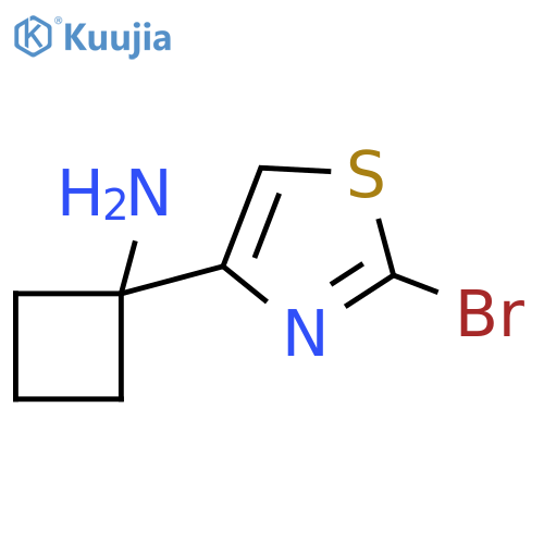 1-(2-bromo-1,3-thiazol-4-yl)cyclobutan-1-amine structure