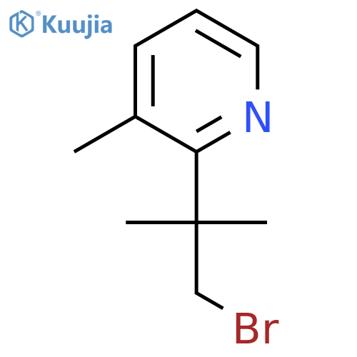 2-(1-bromo-2-methylpropan-2-yl)-3-methylpyridine structure