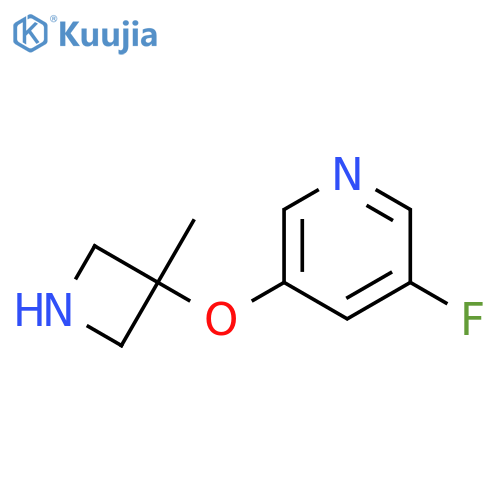 3-fluoro-5-(3-methylazetidin-3-yl)oxypyridine structure