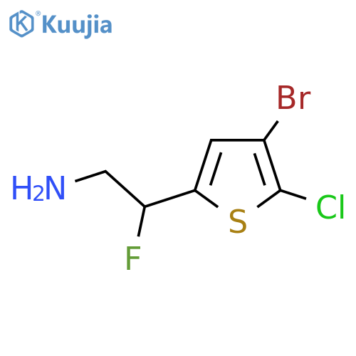 2-(4-Bromo-5-chlorothiophen-2-yl)-2-fluoroethan-1-amine structure