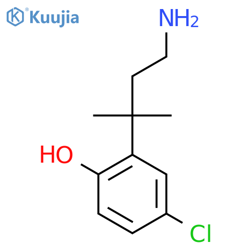2-(4-amino-2-methylbutan-2-yl)-4-chlorophenol structure