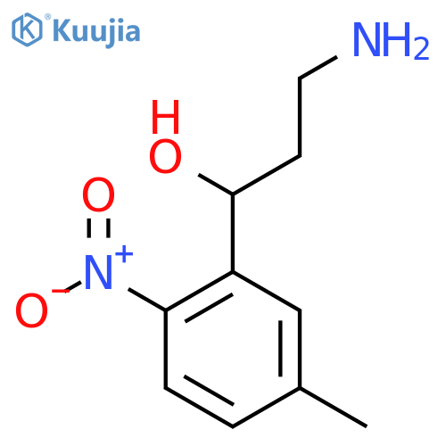 3-amino-1-(5-methyl-2-nitrophenyl)propan-1-ol structure