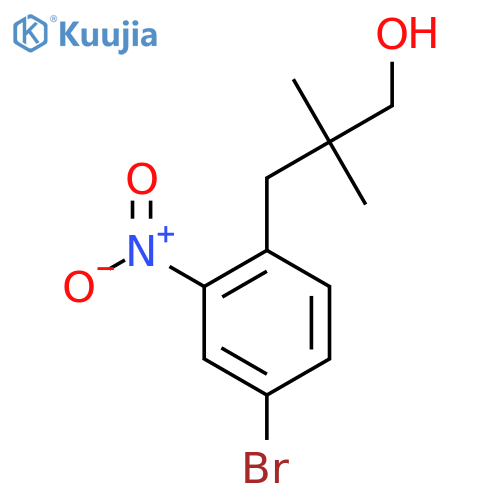 3-(4-bromo-2-nitrophenyl)-2,2-dimethylpropan-1-ol structure