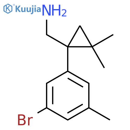 1-(3-bromo-5-methylphenyl)-2,2-dimethylcyclopropylmethanamine structure