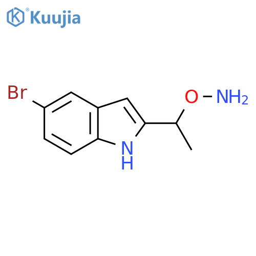 O-1-(5-bromo-1H-indol-2-yl)ethylhydroxylamine structure