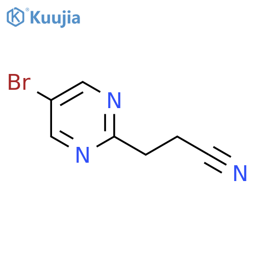 3-(5-bromopyrimidin-2-yl)propanenitrile structure