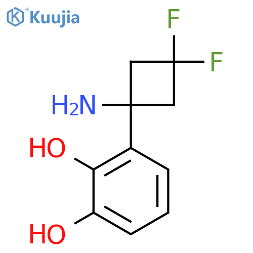 3-(1-amino-3,3-difluorocyclobutyl)benzene-1,2-diol structure