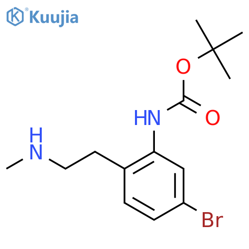 tert-butyl N-{5-bromo-2-2-(methylamino)ethylphenyl}carbamate structure