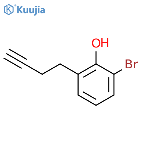 2-bromo-6-(but-3-yn-1-yl)phenol structure