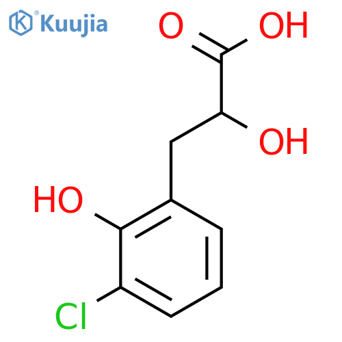 3-(3-chloro-2-hydroxyphenyl)-2-hydroxypropanoic acid structure