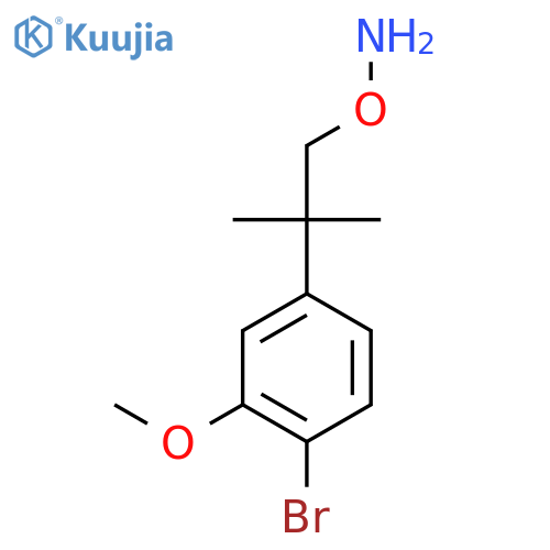 O-2-(4-bromo-3-methoxyphenyl)-2-methylpropylhydroxylamine structure
