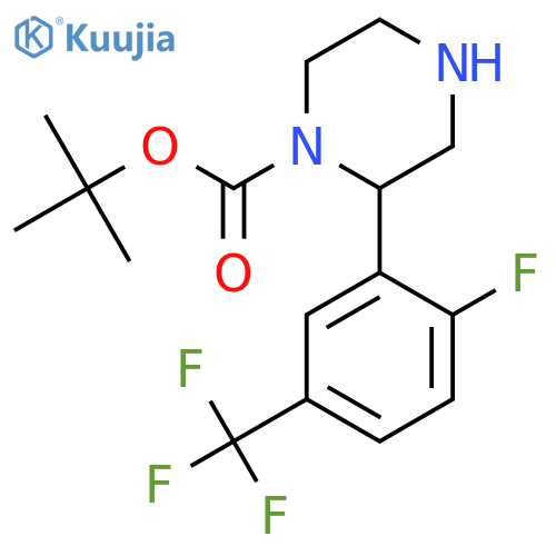tert-butyl 2-2-fluoro-5-(trifluoromethyl)phenylpiperazine-1-carboxylate structure