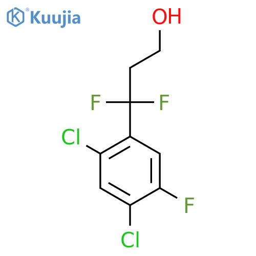 3-(2,4-dichloro-5-fluorophenyl)-3,3-difluoropropan-1-ol structure