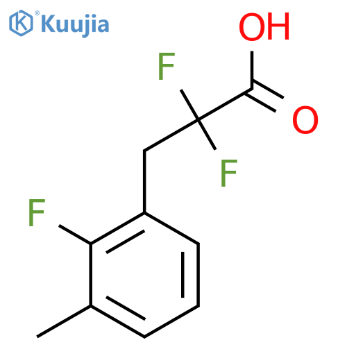 2,2-difluoro-3-(2-fluoro-3-methylphenyl)propanoic acid structure