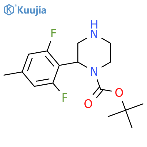 tert-butyl 2-(2,6-difluoro-4-methylphenyl)piperazine-1-carboxylate structure