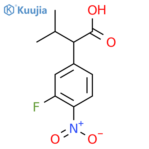 2-(3-fluoro-4-nitrophenyl)-3-methylbutanoic acid structure