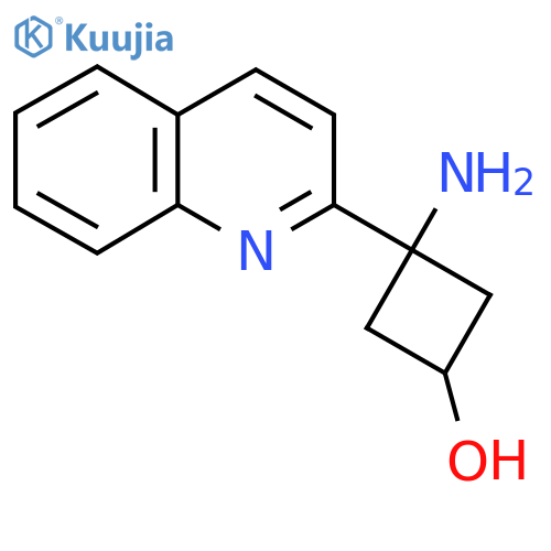 3-amino-3-(quinolin-2-yl)cyclobutan-1-ol structure