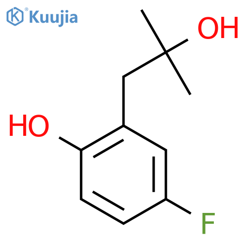 4-fluoro-2-(2-hydroxy-2-methylpropyl)phenol structure