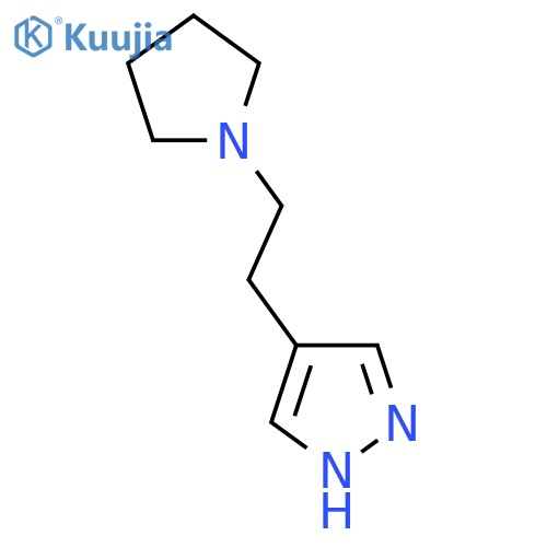 4-2-(pyrrolidin-1-yl)ethyl-1H-pyrazole structure
