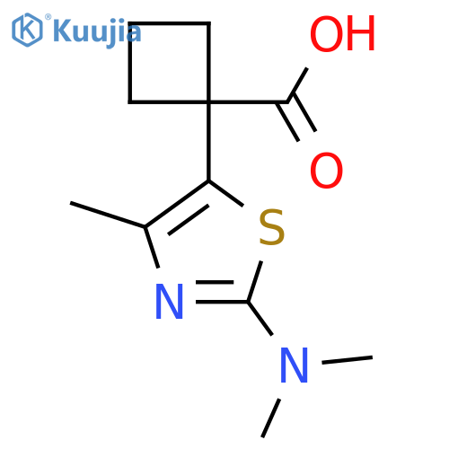 1-2-(dimethylamino)-4-methyl-1,3-thiazol-5-ylcyclobutane-1-carboxylic acid structure