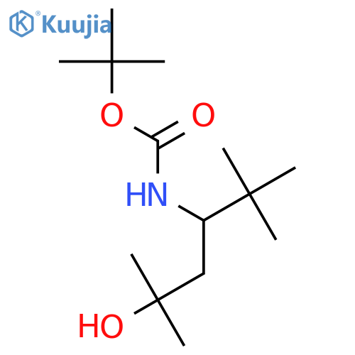 tert-butyl N-(5-hydroxy-2,2,5-trimethylhexan-3-yl)carbamate structure
