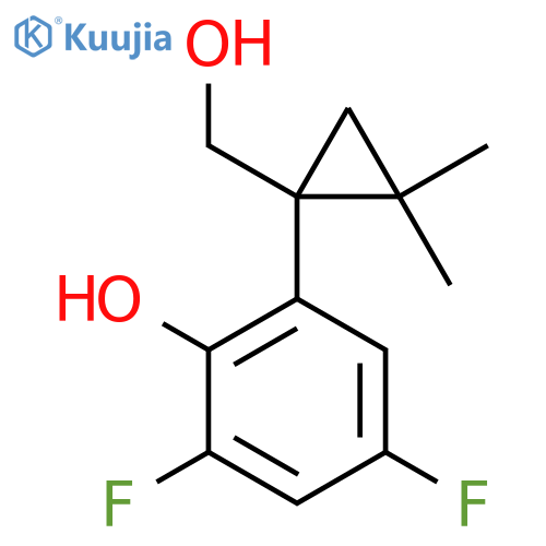 2,4-difluoro-6-1-(hydroxymethyl)-2,2-dimethylcyclopropylphenol structure