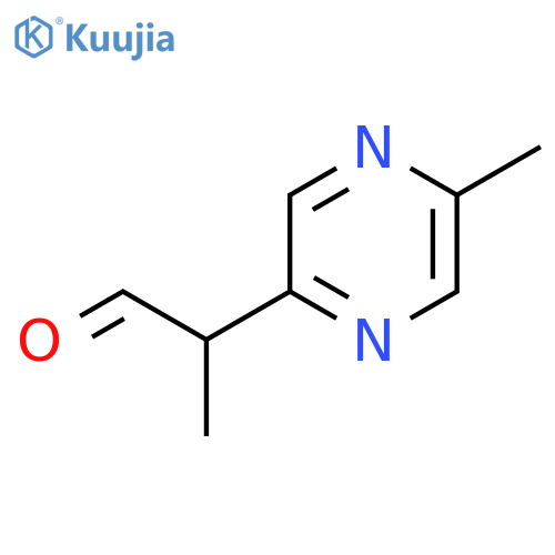 2-(5-methylpyrazin-2-yl)propanal structure