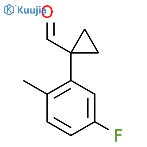 1-(5-fluoro-2-methylphenyl)cyclopropane-1-carbaldehyde structure