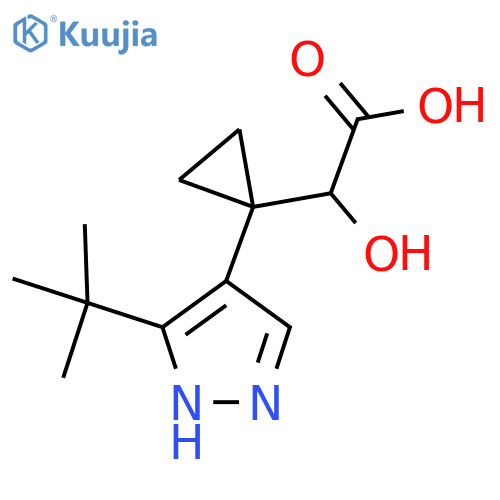 2-1-(3-tert-butyl-1H-pyrazol-4-yl)cyclopropyl-2-hydroxyacetic acid structure