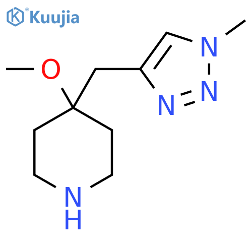 4-methoxy-4-(1-methyl-1H-1,2,3-triazol-4-yl)methylpiperidine structure