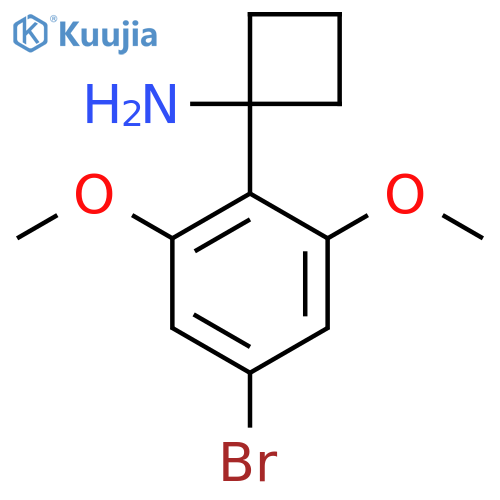 1-(4-bromo-2,6-dimethoxyphenyl)cyclobutan-1-amine structure