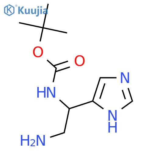 tert-butyl N-2-amino-1-(1H-imidazol-5-yl)ethylcarbamate structure