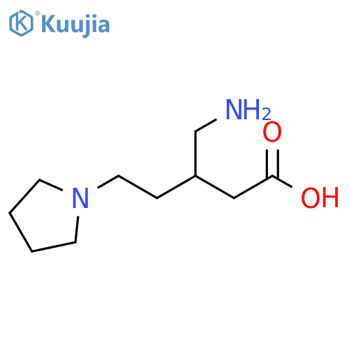 3-(aminomethyl)-5-(pyrrolidin-1-yl)pentanoic acid structure