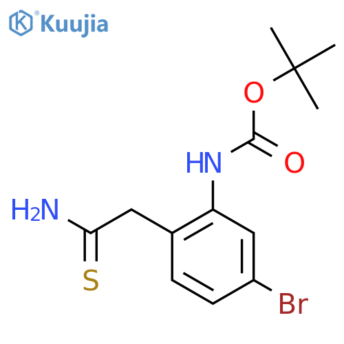 tert-butyl N-5-bromo-2-(carbamothioylmethyl)phenylcarbamate structure
