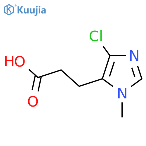 3-(4-chloro-1-methyl-1H-imidazol-5-yl)propanoic acid structure