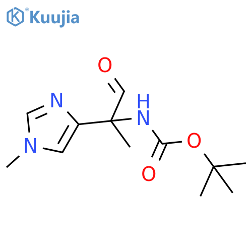 tert-butyl N-2-(1-methyl-1H-imidazol-4-yl)-1-oxopropan-2-ylcarbamate structure