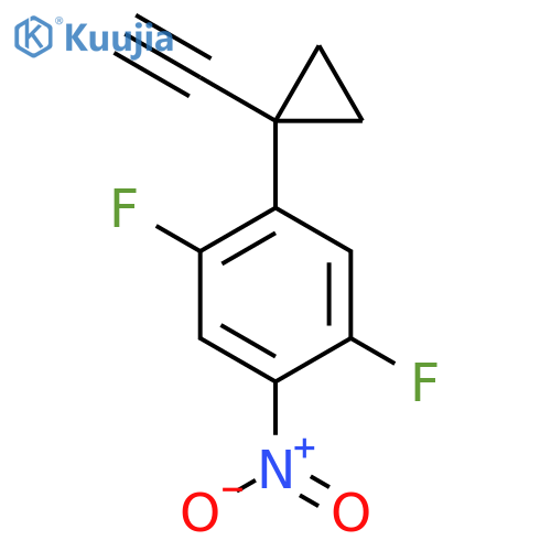 1-(1-ethynylcyclopropyl)-2,5-difluoro-4-nitrobenzene structure