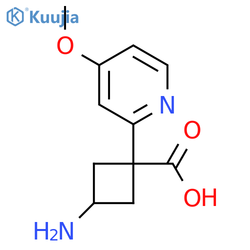 3-amino-1-(4-methoxypyridin-2-yl)cyclobutane-1-carboxylic acid structure