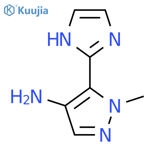 5-(1H-imidazol-2-yl)-1-methyl-1H-pyrazol-4-amine structure