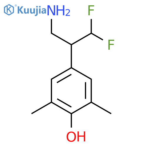 4-(3-amino-1,1-difluoropropan-2-yl)-2,6-dimethylphenol structure