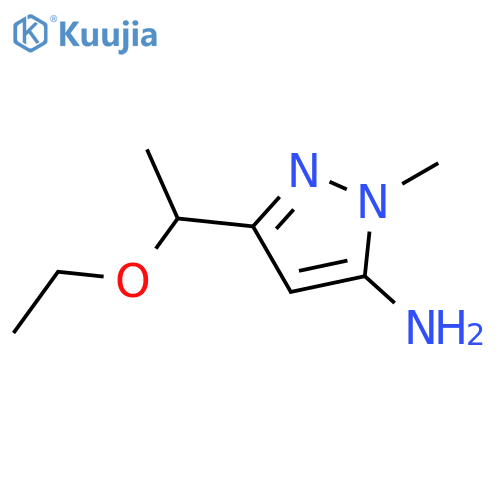 3-(1-ethoxyethyl)-1-methyl-1H-pyrazol-5-amine structure